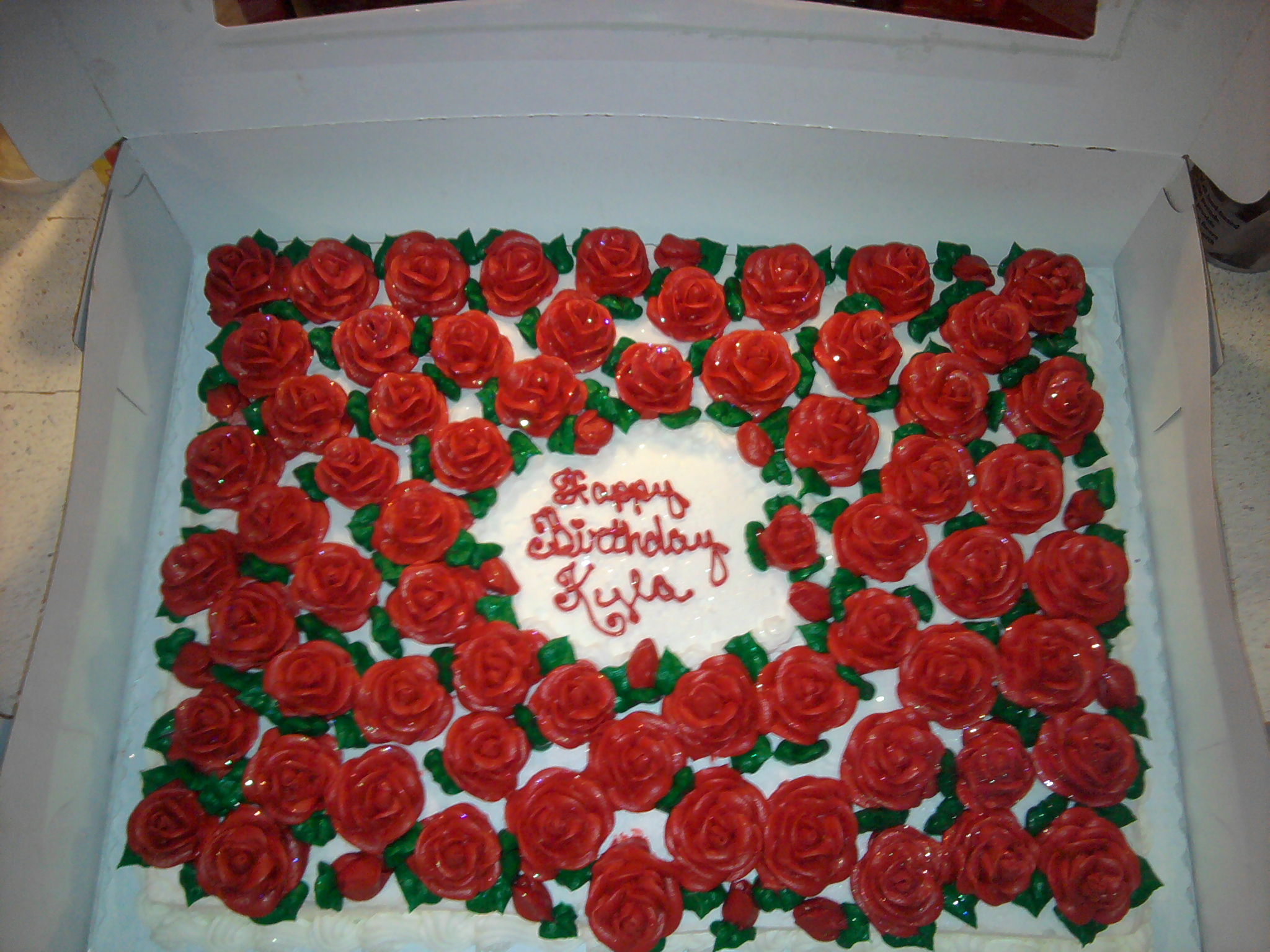 images beautiful rose happy birthday cake
